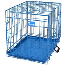 Pink Blue Dog Cage Puppy Metal